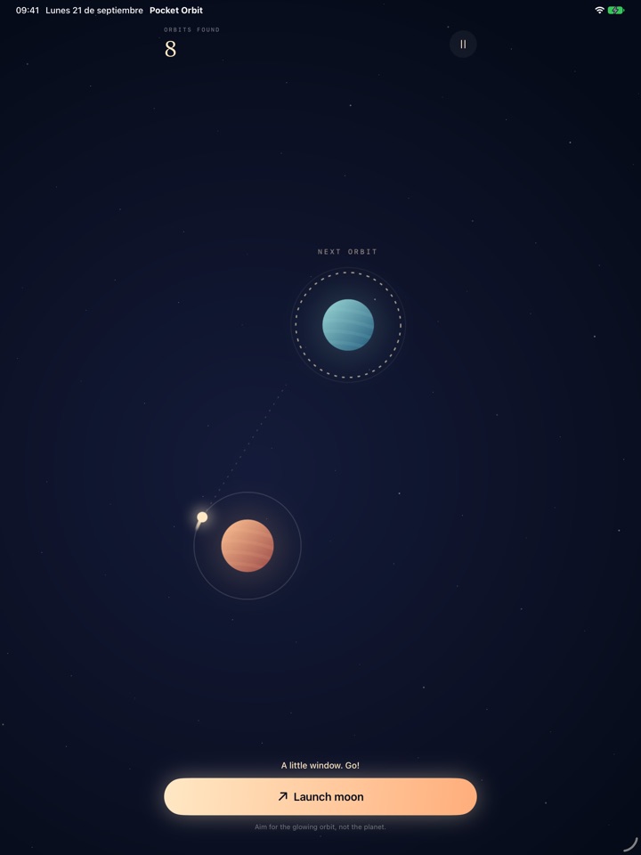 One tiny moon. A little further.